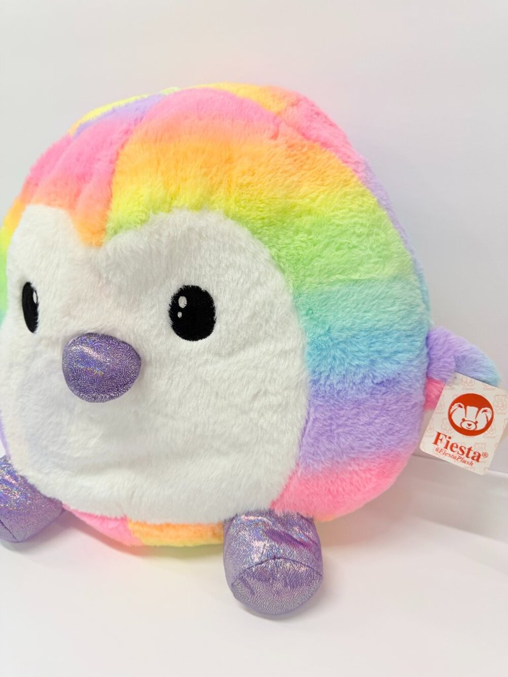 Fiesta Plush Lil Huggy Rainbow Pastel Penguin Stuffed Animal Toy Large